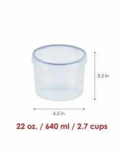 Lock N Lock Easy Essentials 12-Pc. Twist Round Food Storage Set, 22-Oz. -Hot Sale All Lighting Shop 17599683 fpx