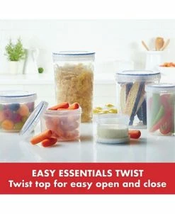 Lock N Lock Easy Essentials 12-Pc. Twist Round Food Storage Set, 22-Oz. -Hot Sale All Lighting Shop 17599688 fpx