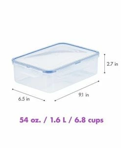 Lock N Lock Easy Essentials Rectangular 4-Pc. Food Storage Containers, 54-Oz. -Hot Sale All Lighting Shop 17761429 fpx