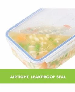 Lock N Lock Easy Essentials On The Go Meals Divided Rectangular Food Storage Containers, 34-Ounce, Set Of 3 -Hot Sale All Lighting Shop 17910805 fpx