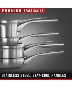 Calphalon Premier 10-Pc. Space-Saving Stainless Steel Cookware Set -Hot Sale All Lighting Shop 17923422 fpx