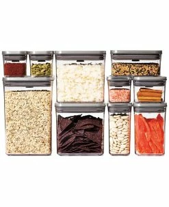OXO Steel Pop 12-Pc. Food Storage Container Set With Scoop & Labels