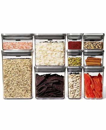 OXO Steel Pop 12-Pc. Food Storage Container Set With Scoop & Labels 5 OXO Steel Pop 12-Pc. Food Storage Container Set With Scoop & Labels - Image 3