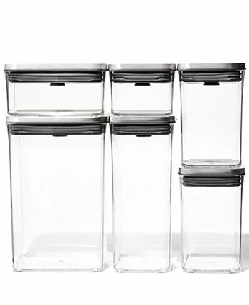 OXO Steel Pop Food Storage Containers, Set Of 6 5 OXO Steel Pop Food Storage Containers, Set Of 6 - Image 3