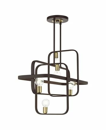 Livex Bergamo 6 Lights Linear Chandelier 7 Livex Bergamo 6 Lights Linear Chandelier - Image 5