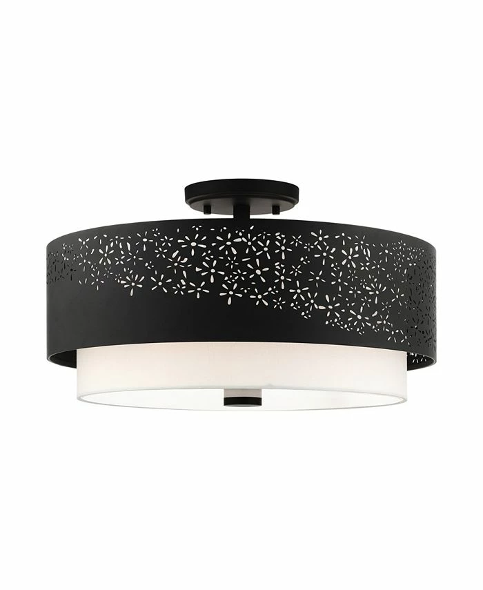 Livex Noria 4 Lights Semi Flush 3 Livex Noria 4 Lights Semi Flush