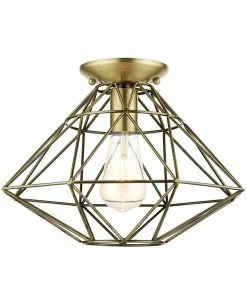 Livex Geometric 1 Light Flush Mount
