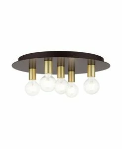 Livex Hillview 5 Lights Flush Mount -Hot Sale All Lighting Shop 18142070 fpx