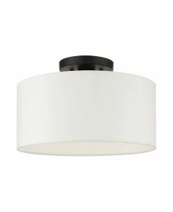 Livex Meridian 1 Light Semi Flush