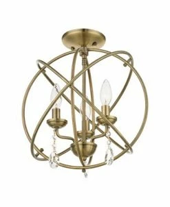 Livex Aria 3 Lights Convertible Chandelier Or Semi Flush -Hot Sale All Lighting Shop 18142697 fpx
