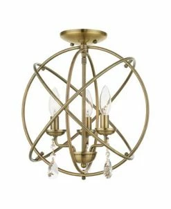 Livex Aria 3 Lights Convertible Chandelier Or Semi Flush -Hot Sale All Lighting Shop 18142700 fpx
