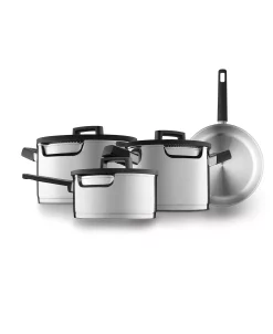 BergHOFF Gem Cookware Set With Downdraft Handles, 7 Pieces