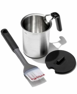 OXO Grilling 3-Pc. Basting Pot & Brush Set