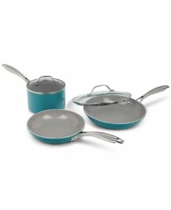 Gotham Steel 5-Pc. Nonstick Ti-Ceramic Cookware Set, Ocean Blue