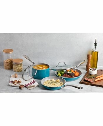 Gotham Steel 5-Pc. Nonstick Ti-Ceramic Cookware Set, Ocean Blue 4 Gotham Steel 5-Pc. Nonstick Ti-Ceramic Cookware Set, Ocean Blue - Image 2
