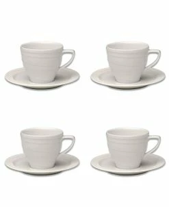 BergHOFF Essentials 4 Oz Porcelain Cup Saucer, Set Of 4