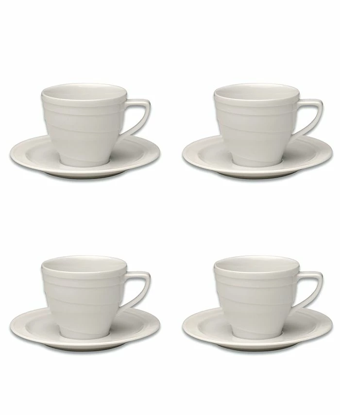 BergHOFF Essentials 4 Oz Porcelain Cup Saucer, Set Of 4 3 BergHOFF Essentials 4 Oz Porcelain Cup Saucer, Set Of 4