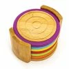 BergHOFF Amboo 6 Piece Coaster Set With Silicone Rims