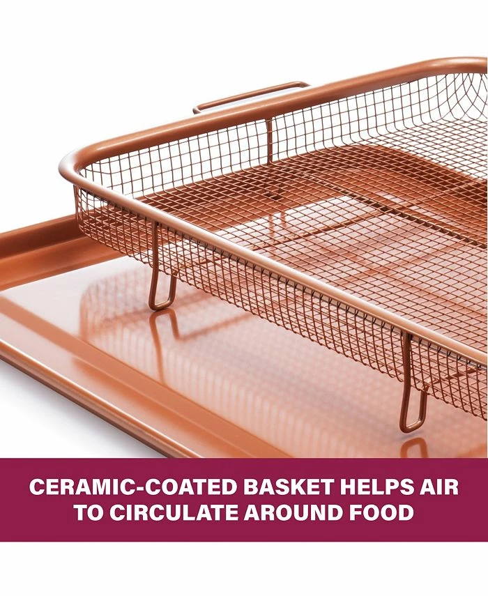 Gotham Steel 14 X 12 Non-Stick Ti-Ceramic Heat Circulating Crisper Tray 6 Gotham Steel 14 X 12 Non-Stick Ti-Ceramic Heat Circulating Crisper Tray - Image 4