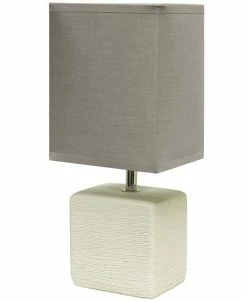 Simple Designs Petite Stone Table Lamp With Shade