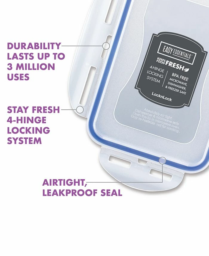 Lock N Lock 38-Pc. Easy Essentials Food Storage Container Set 6 Lock N Lock 38-Pc. Easy Essentials Food Storage Container Set - Image 4