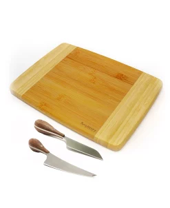 BergHOFF Amboo 3 Piece Two-toned Board And Aaron Probyn Cheese Knives Set