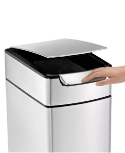 Simplehuman Brushed Stainless Steel 40 Liter Fingerprint Proof Slim Touch Bar Trash Can -Hot Sale All Lighting Shop 20126114 fpx
