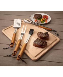 Cuisinart 4-Pc. Ash Wood Grill Tool Set -Hot Sale All Lighting Shop 21544021 fpx