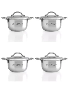 BergHOFF Covered Mini 4-Piece Pots Set
