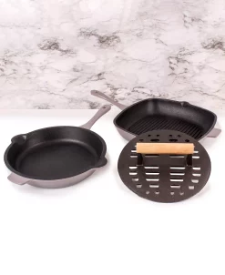 BergHOFF Neo Cast Iron Fry Pan, Grill Pan And Slotted Steak Press, Set Of 3 12 BergHOFF Neo Cast Iron Fry Pan, Grill Pan And Slotted Steak Press, Set Of 3 -Hot Sale All Lighting Shop 22227346 fpx