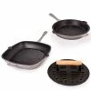BergHOFF Neo Cast Iron Fry Pan, Grill Pan And Slotted Steak Press, Set Of 3 -Hot Sale All Lighting Shop 22227347 fpx