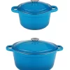BergHOFF Neo Cast Iron Stockpot Covered Dutch Ovens, Set Of 2
