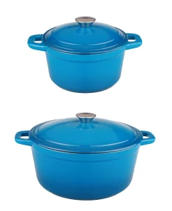 BergHOFF Neo Cast Iron Stockpot Covered Dutch Ovens, Set Of 2