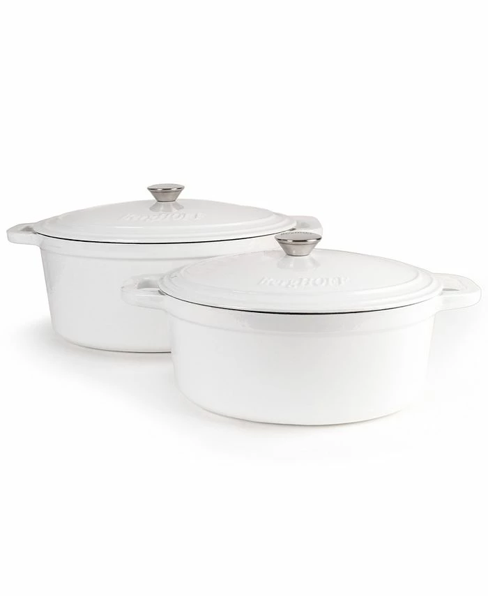BergHOFF Neo Cast Iron Stockpot And Covered Dutch Ovens, Set Of 2 3 BergHOFF Neo Cast Iron Stockpot And Covered Dutch Ovens, Set Of 2