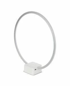 BRIGHTECH Circle LED Compact Table Lamp With USB Port