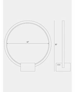 BRIGHTECH Circle LED Compact Table Lamp With USB Port -Hot Sale All Lighting Shop 23065531 fpx