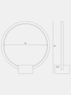BRIGHTECH Circle LED Compact Table Lamp With USB Port -Hot Sale All Lighting Shop 23067488 fpx