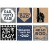 Big Dot Of Happiness My Dad Is Rad - Funny Father's Day Party Decorations - Drink Coasters - Set Of 6