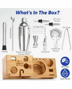 Touch Of Mixology Bartender Kit - Bar Set Cocktail Shaker Set - Cocktail Kit Set - Bartending Kit - Bar Essentials For Home Bar Cart Accessories - Perfect Housewarming Gift - New Home Essentials 14 PC -Hot Sale All Lighting Shop 23536688 fpx