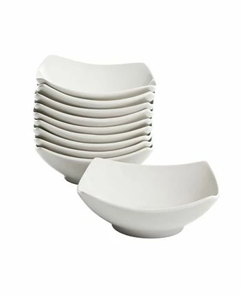 Gibson Home Everyday Square Solid 48 Piece Fine Ceramic Essentials Dinnerware With Glossy Finish Combo Set, Service For 6 10 Gibson Home Everyday Square Solid 48 Piece Fine Ceramic Essentials Dinnerware With Glossy Finish Combo Set, Service For 6 - Image 8