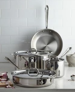 All-Clad Stainless Steel Cookware Set, Created For Macy's, 7 Piece