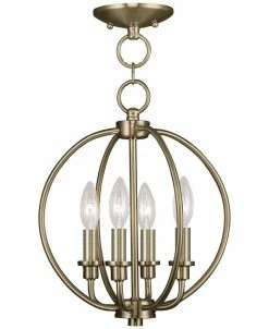Livex Milania 4- Light Metal Pendant