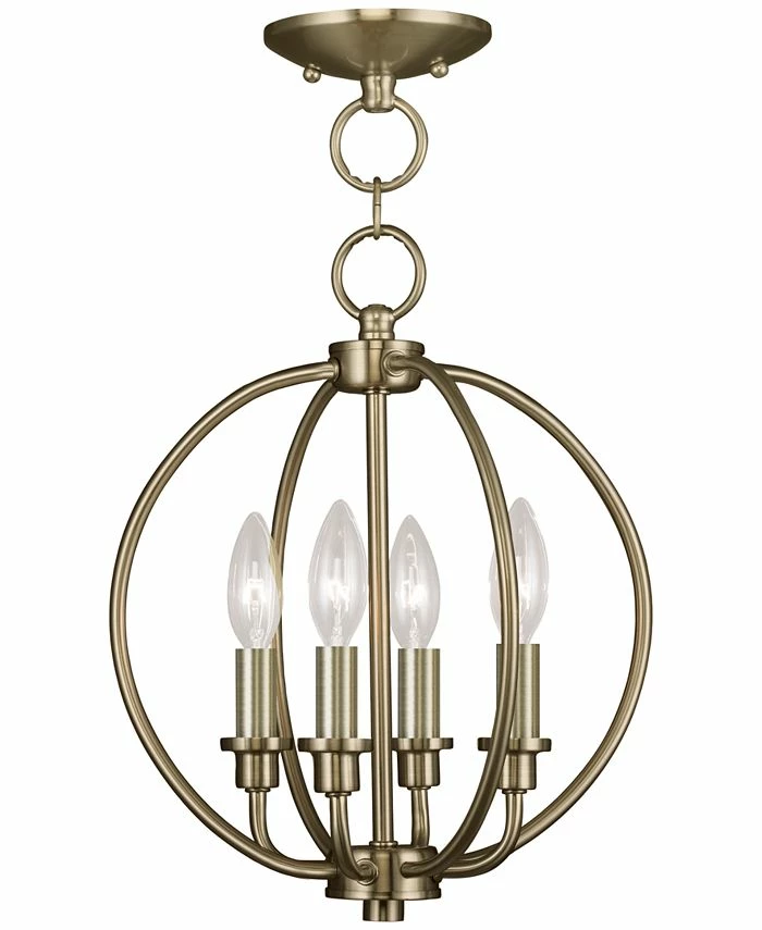 Livex Milania 4- Light Metal Pendant 3 Livex Milania 4- Light Metal Pendant