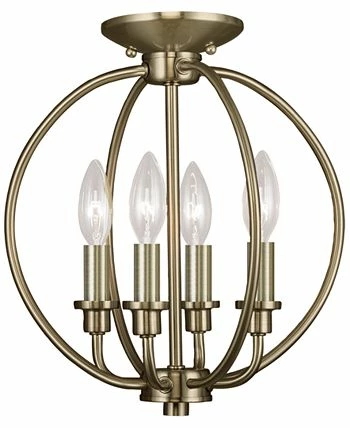 Livex Milania 4- Light Metal Pendant 4 Livex Milania 4- Light Metal Pendant - Image 2