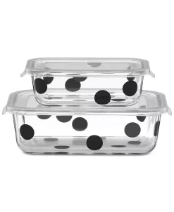Kate Spade New York All In Good Taste Deco Dot 2-Container Storage Set