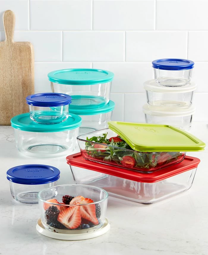Pyrex 22 Piece Food Storage Container Set, Created For Macy's 3 Pyrex 22 Piece Food Storage Container Set, Created For Macy's