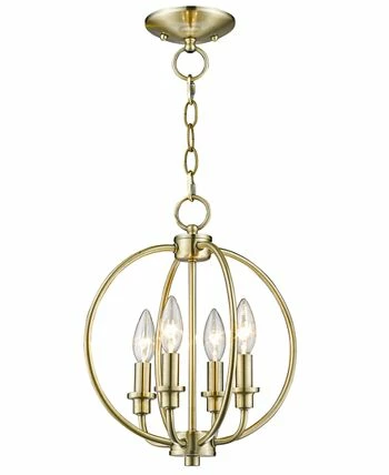 Livex Milania 4- Light Metal Pendant 5 Livex Milania 4- Light Metal Pendant - Image 3