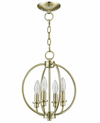 Livex Milania 4- Light Metal Pendant 7 Livex Milania 4- Light Metal Pendant - Image 5