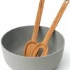 BergHOFF Leo Collection 3-Pc. Salad Bowl Set With Bamboo Servers